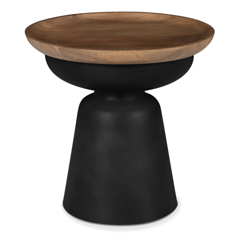 Nigol Tray Top Pedestal End Table & Reviews AllModern